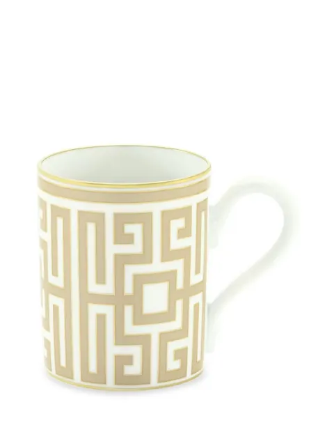 GINORI 1735 Labirinto geometric-print mug White 0040400135400