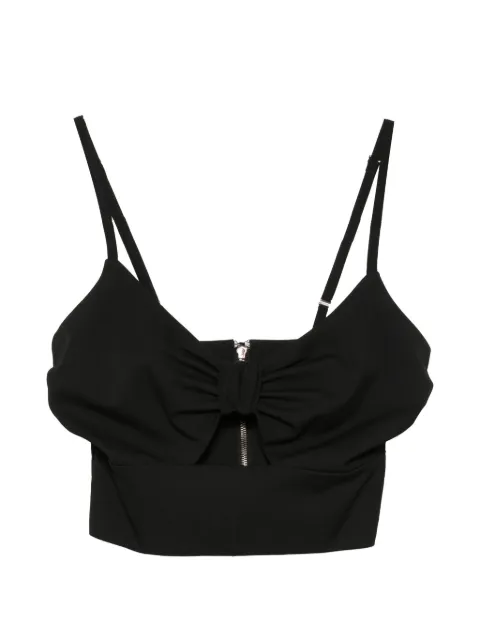 MITILIANE COUTURE bow-detail cropped top Black 2044