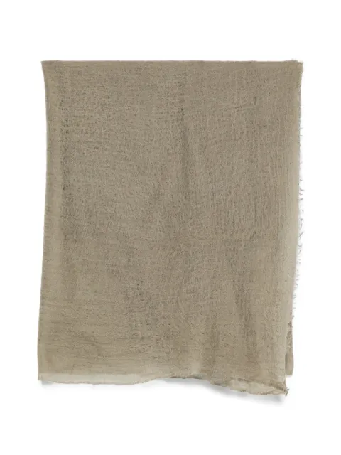 MOULETA frayed-edge scarf Green 612605