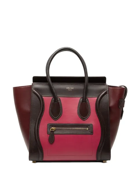 Celine Pre-Owned 2014 Micro Tricolor Leather Luggage Tote satchel Pink 8YAPXKXYD1D5RXZY