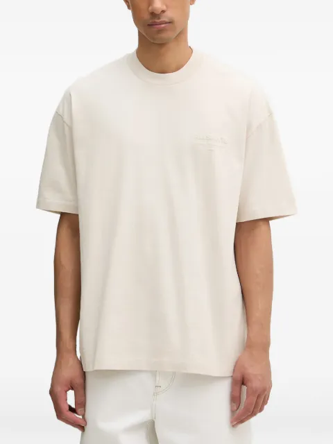 AllSaints Xander logo-embossed crew-neck T-shirt Neutrals M030JC