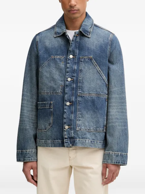 AllSaints Exile contrast-stitch denim jacket Blue M030OC