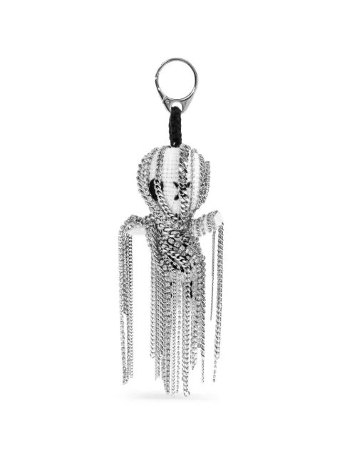 Alexander McQueen chain-embellished keyring White 8662801AAW0