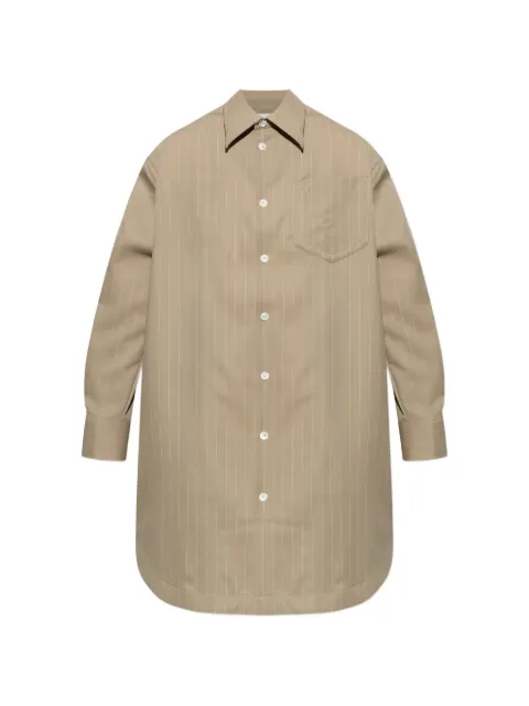 AMI Paris pinstripe shirt dress Neutrals UDR674WV0197