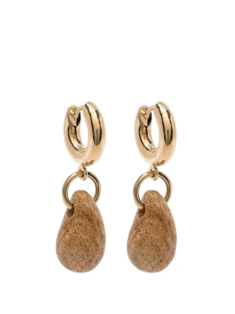 ISABEL MARANT stone-pendant hoop earrings Gold BL0234FAC1B21B