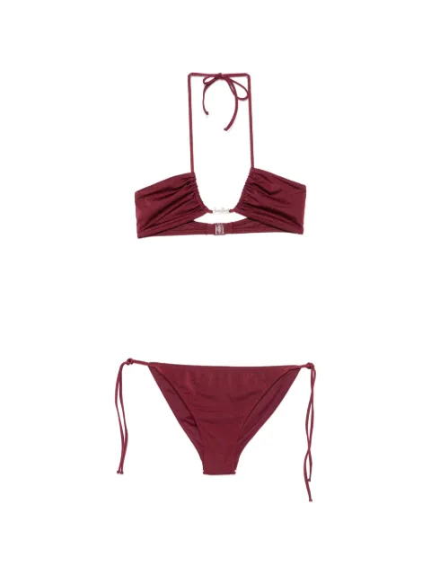 MC2 Saint Barth halterneck side-tie bikini Red VIR0012