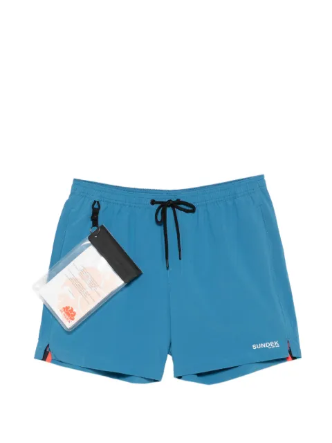 Sundek logo-print swim shorts Blue M909BDP7700