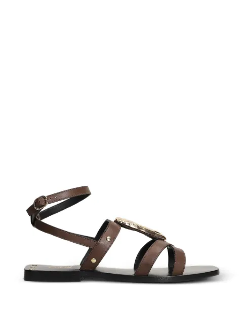 CORAL BLUE embellished buckle-fastening sandals Brown CBK22612
