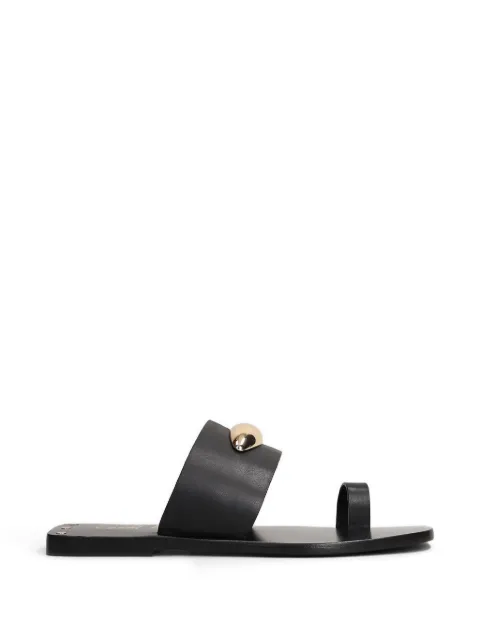 CORAL BLUE embellished toe-loop sandals Black CBK22608