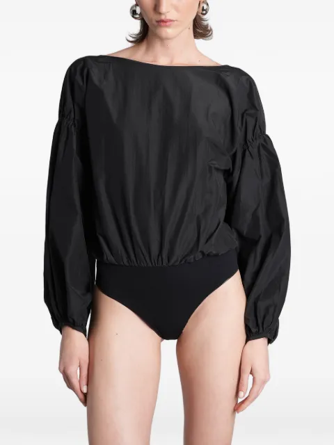 THE ANDAMANE Clara open-back balloon-sleeve bodysuit Black TM190939ATNC181