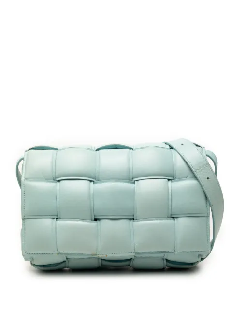 Bottega Veneta Pre-Owned 2012-2026 Nappa Intrecciato Padded Cassette crossbody bag Blue AENRE4E8NSVXVL12