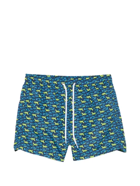 Sundek fish-print swim shorts Blue M633BDRT4IH