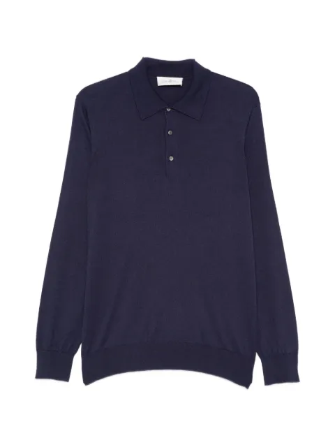 Della Ciana long-sleeve polo shirt Blue 14015