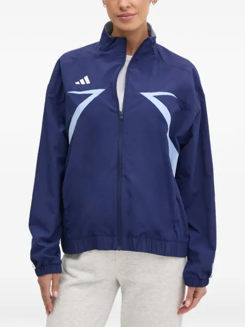 adidas logo-print panelled jacket Blue JG4143