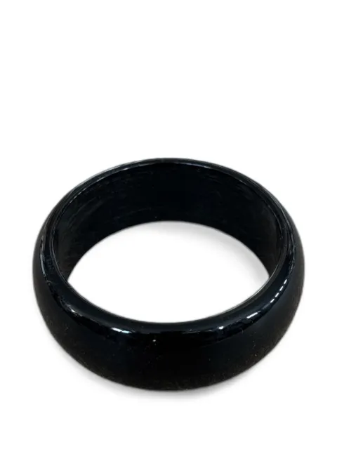 Douuod polished slip-on bangle Black RAFFAELLODDB02