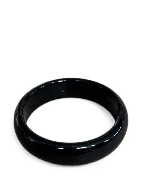 Douuod polished slip-on bangle Black TIEPOLODDB02999
