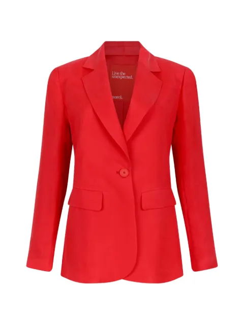 Merci single-breasted notched-lapels blazer Red G343CCRANBERRY