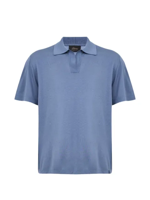 Brioni piqué polo shirt Blue UJVB0L