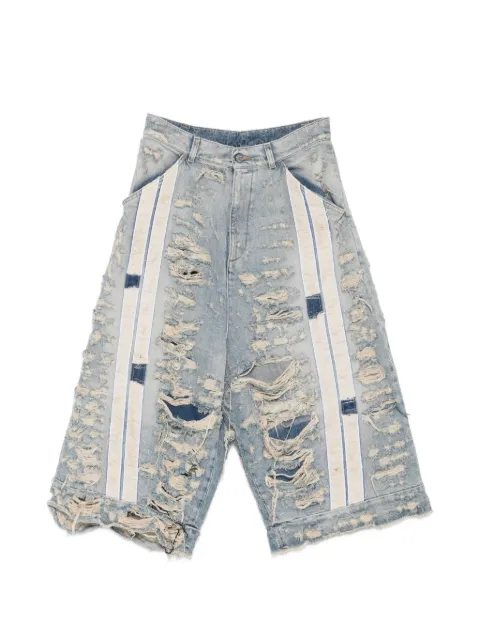RRR123 distressed panelled jeans Blue HPRTPA52