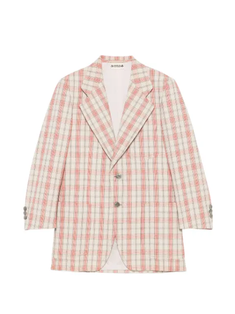 A.N.G.E.L.O. Vintage Upcycling check-pattern blazer Pink AU290BEL