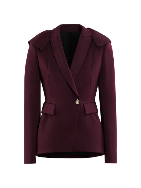 Saiid Kobeisy ruffled tailored jacket Purple RTWFW25JK07