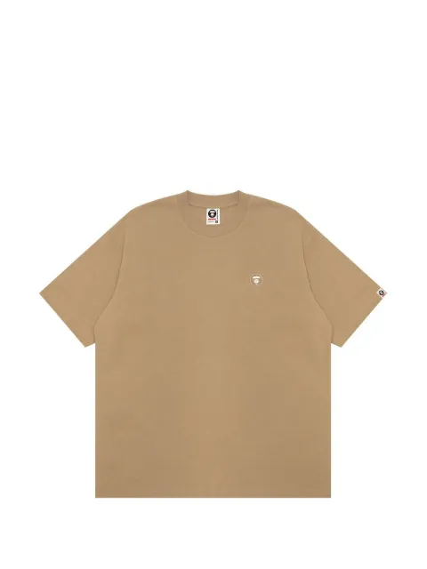 AAPE BY *A BATHING APE® moonface logo patch T-shirt Neutrals AAPTEM1598XXO