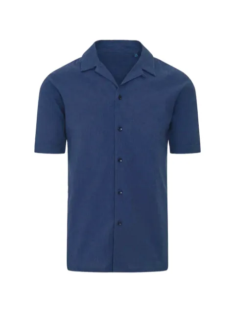 PATRICK ASSARAF seersucker-textured short-sleeve shirt Blue P4502W79B