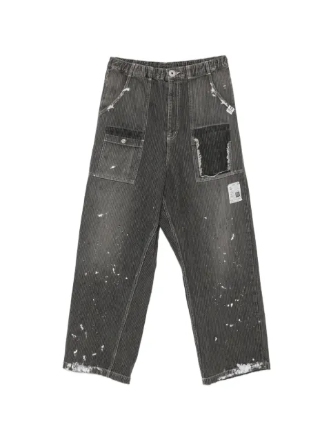 Maison MIHARA YASUHIRO paint-splatter distressed jeans Grey J16PT128