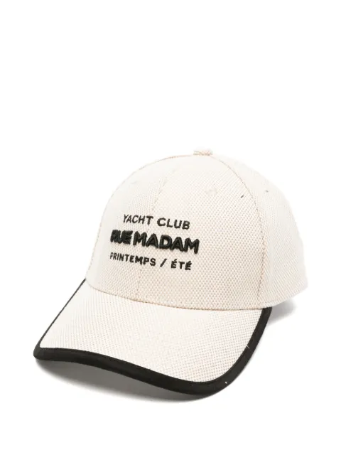 RUE MADAM PARIS Riviera logo-embroidered baseball cap Neutrals RIVIERACAP