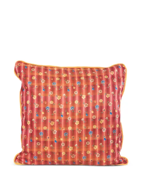 CAVALLI E NASTRI VINTAGE floral-print striped cushion Pink WCV23041132