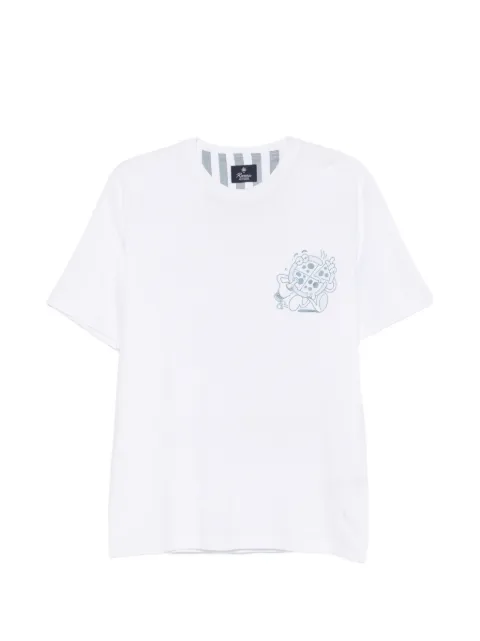 Alley Docks 963 Pizza Esquena graphic-print T-shirt White AU26S34TGMARINARA