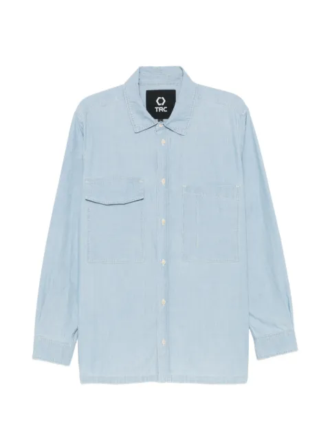TRC patch-pocket long-sleeve shirt Blue TRC005003C0722