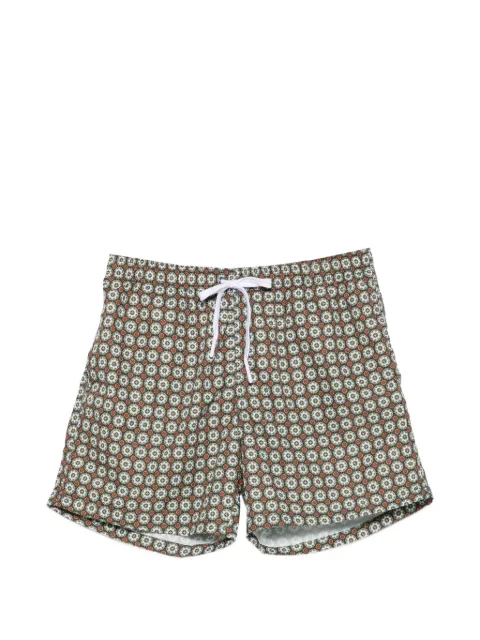 Alley Docks 963 geometric-print drawstring swim shorts Green AU26S20BWPL412