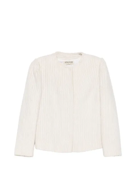 A.N.G.E.L.O. Vintage Cult 1980s ribbed-knit jacket Neutrals AN280BEF