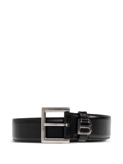 Balenciaga logo-plaque leather belt Black 8674992ACI5