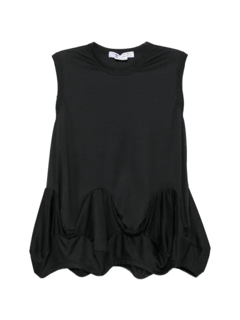 Comme Des Garçons Comme Des Garçons crew-neck draped top Black RQT004