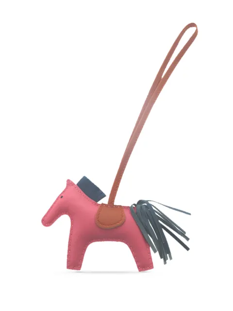 Hermès Pre-Owned 2010-2026 Milo Lambskin and Swift Grigri Rodeo Bag Charm PM key chain Pink GXWQCWQ5S8PNDKDP