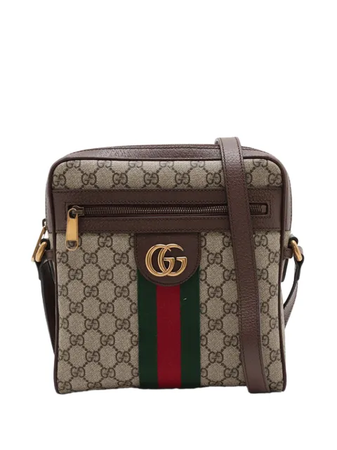 Gucci Pre-Owned 2016-2026 Small GG Supreme Web Ophidia Messenger Bag crossbody bag Neutrals FIAXXP5XWLCFWCR4