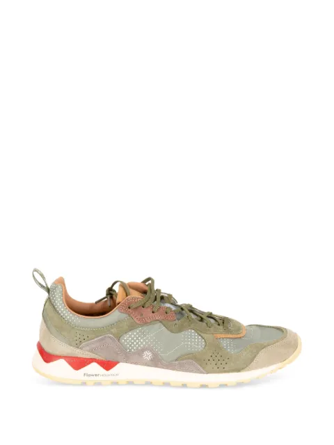 FLOWER MOUNTAIN Puerh panelled sneakers Green PUER073