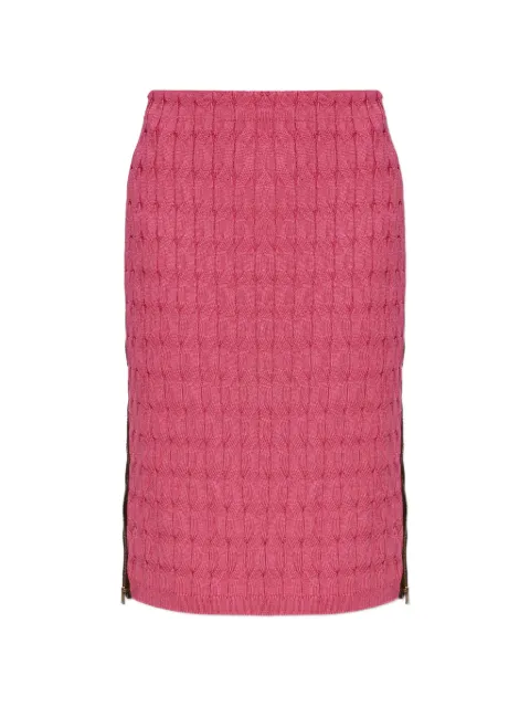 FENDI cable-knit side-zip skirt Pink FZS029AWIQ