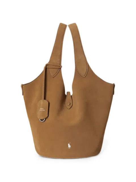 Polo Ralph Lauren Polo Play suede small tote bag Brown 428P23824003