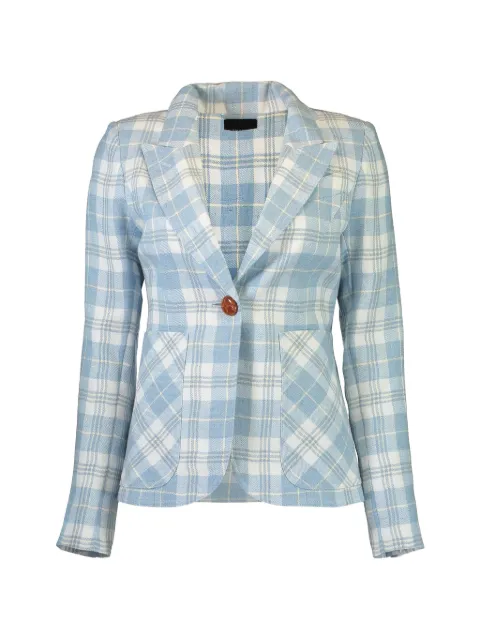 Smythe patch-pocket blazer Blue SP26094SKYPLAID
