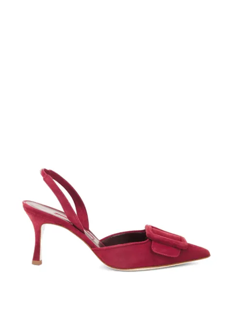 Manolo Blahnik Maysli buckle-detail pumps Red 2190182
