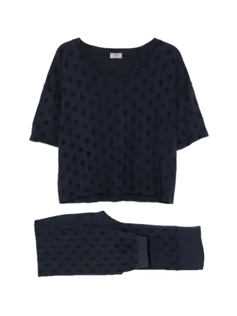 Versace Pre-Owned 2000s polka-dot T-shirt and top Blue VE250BED