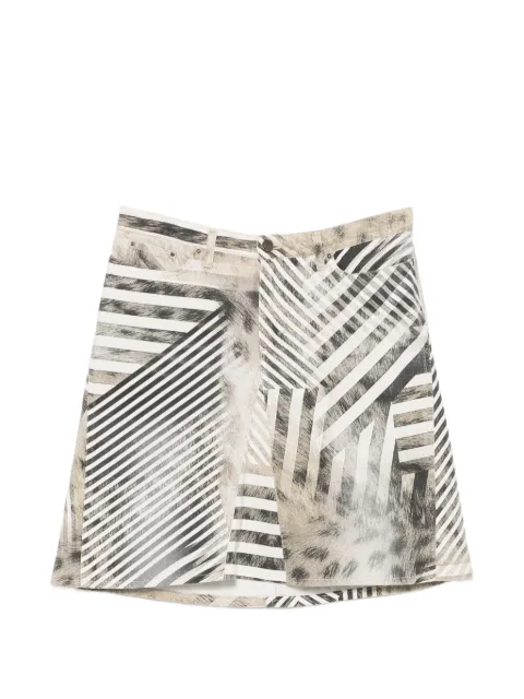 Roberto Cavalli Vintage 2000s graphic-print mini skirt Neutrals RC250BEC