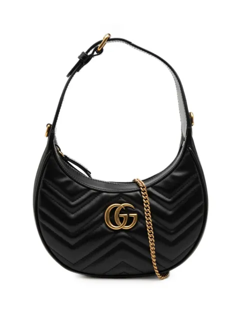 Gucci Pre-Owned 2016-2026 Mini GG Marmont Half Moon Bag satchel Black 2LKS05EPZ8V58XV5