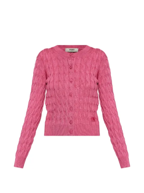 FENDI cable-knit cardigan Pink FZE577AWIQ