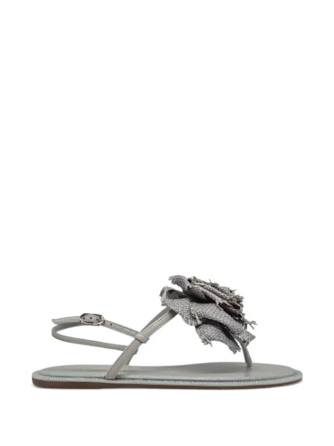 Le Silla floral-applique crystal-embellished sandals Grey 1214B020MTPPNEM