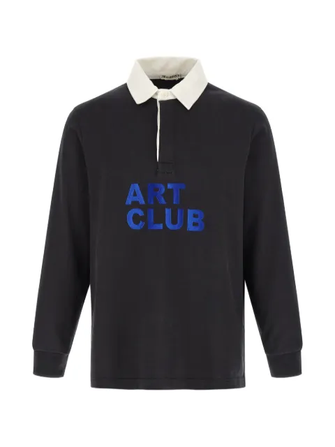 JW Anderson Art Club long-sleeve polo shirt Black JO0272PG1938