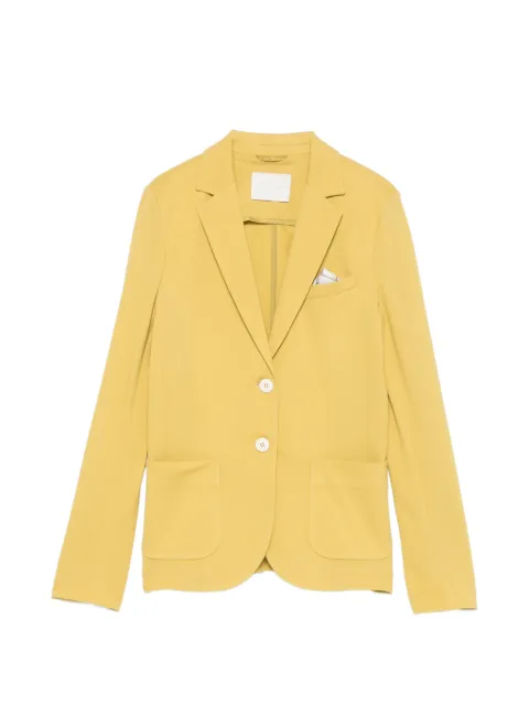 Circolo 1901 pique-texture notched-lapels blazer Yellow FD3848